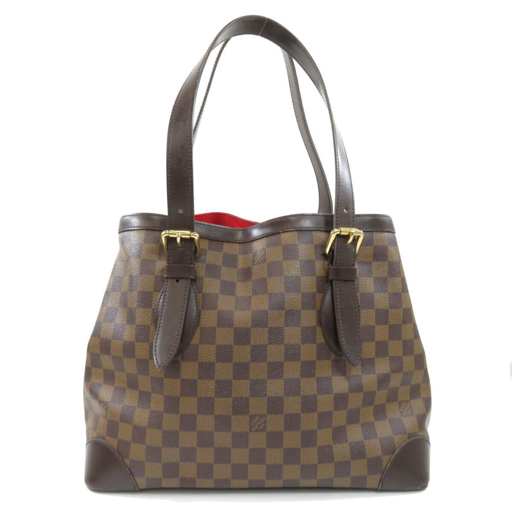 Louis Vuitton Canvas Bag Brown Hampstead Damier Tote Ebene